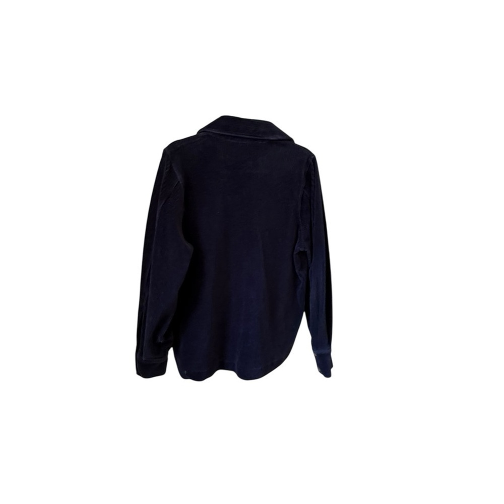H&M Women's Button-Down Corduroy Shirt - Dark Navy - Picture 3 of 7